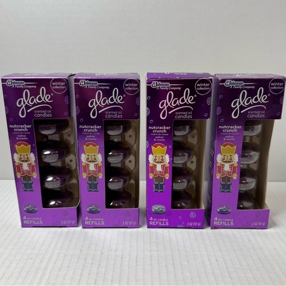 Glade Other - 4 Boxes of Glade Scented Oil Candle 4PK Refills Nutcracker Crunch